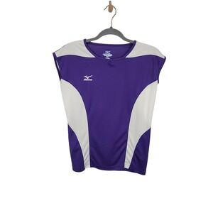 Mizuno Purple Volleyball Jersey Top Sleeveless Athletic Training‎ Shirt - XXS